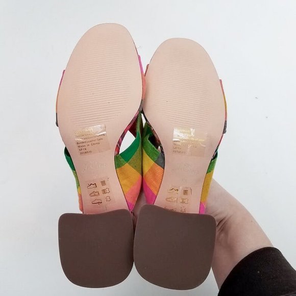 J. CREW Twisted-Knot Penny Sandals in Plaid 6.5 - Picture 8 of 8